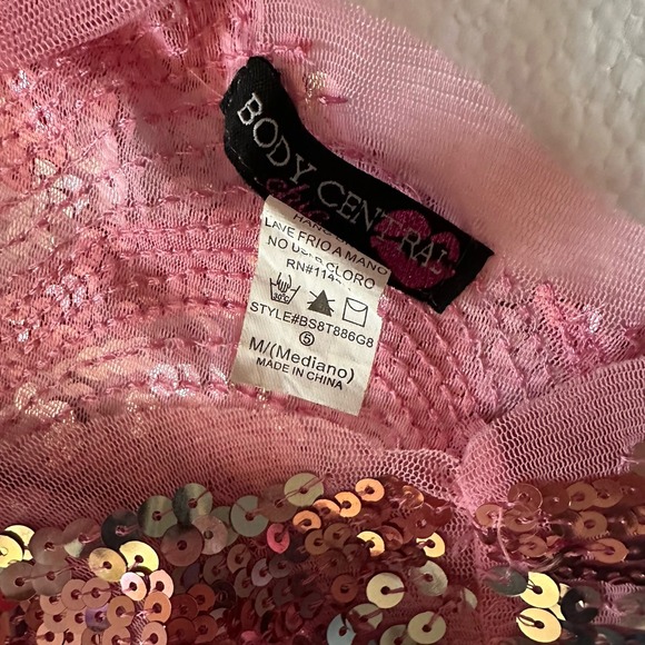 Body Central Colorful Sequin Sleeveless Tank Top Juniors Medium Retro Y2K Hippie - Picture 9 of 9